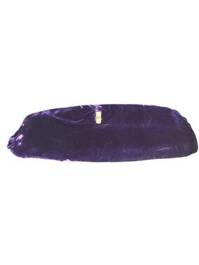 Bobbie Jerome Purple Velvet Clutch Gold Trim Evening Bag